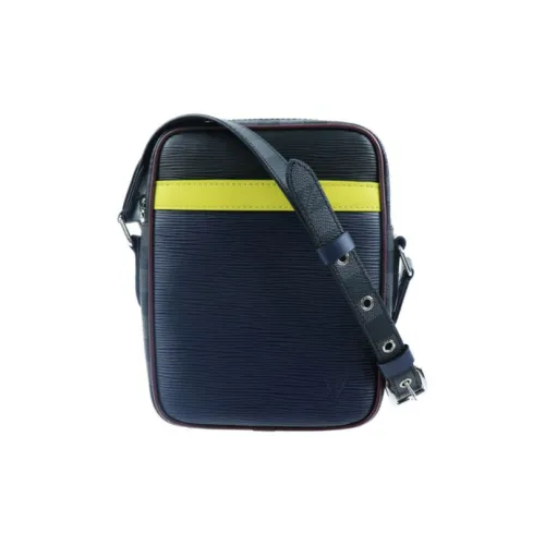 LOUIS VUITTON Danube Кожа Сумка Сумка через плечо Мужская Чернильно-синий
