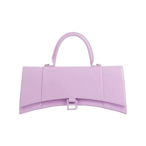 Balenciaga HOURGLASS Телячья кожа Сумка Hourglass Сумка через плечо Сумка Женская Светло-фиолетовая