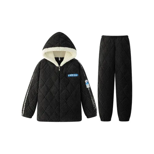 HUAIERWEI Пижамный комплект мужской черный