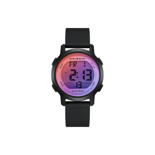 Disney Mickey Series Электронные часы Механизм Силиконовый ремешок Унисекс Фиолетовый циферблат