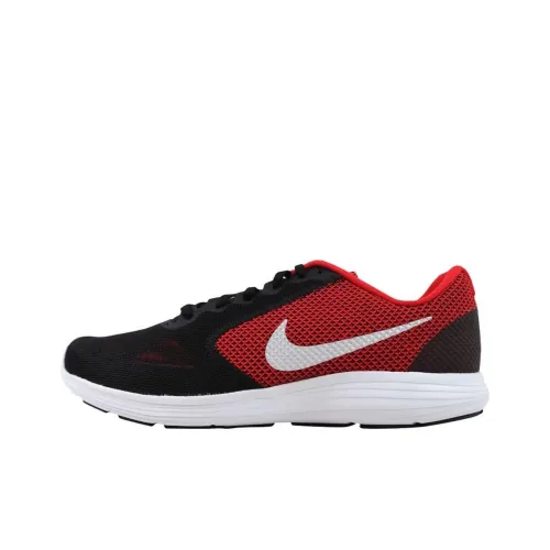 Nike REVOLUTION 3 Амортизация Износостойкая Низкая Кроссовка Спортивная Мужская Черная Красная