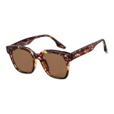 Оправа с леопардовым принтом и линзами чайного цвета W03