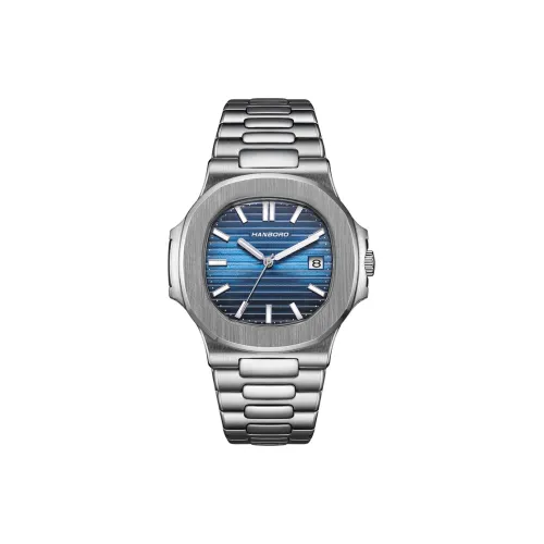 HANBORO Автоматический Механический Механизм Мужские Часы 39мм*39мм*11мм Синий