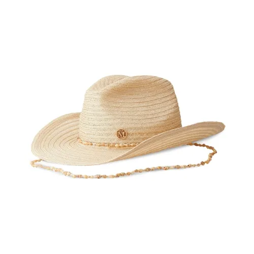 Maison Michel Солома Shells Цилиндры Женские Бежевый