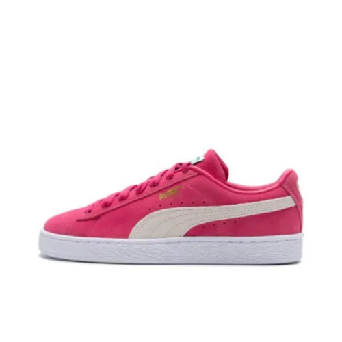 PUMA Suede Coating Амортизация Низкий Топ Скейтбординг Кроссовки Унисекс Розовый Белый