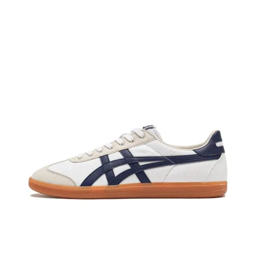 Onitsuka Tiger Tokuten Slip-Resistant Low-Top Skateboarding Shoes Unisex White Blue Beige Onitsuka Tiger Tokuten Слип-Резистентные Низкие Кроссовки для Скейтбординга Унисекс Белый Синий Бежевый
