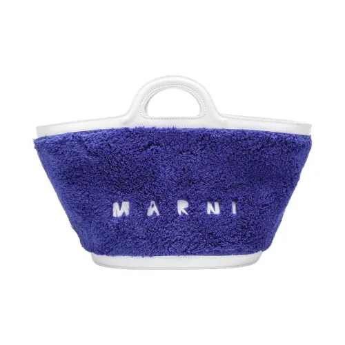 MARNI Кожа Тоут Сумка Сумка для покупок Сумка через плечо Сумка Women's White Синий