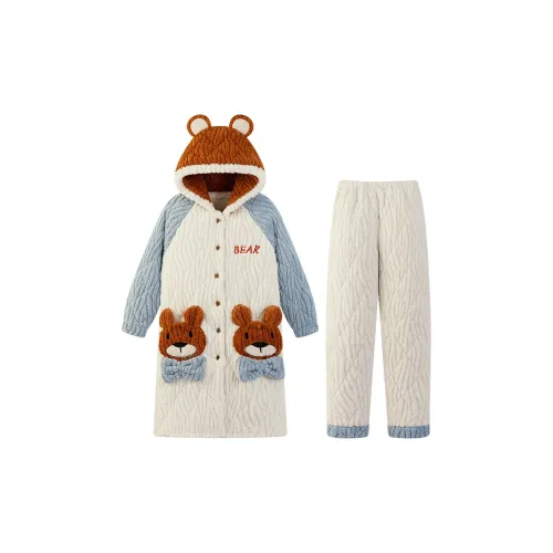 HUAIERWEI QT Утепленный Женский 5578 Женский Пижамный Комплект