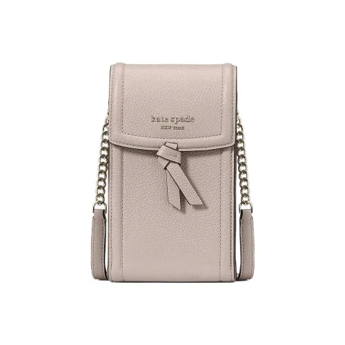 Kate Spade Knott Зернистая кожа личи кожаный чехол для телефона сумка через плечо женский теплый серый коричневый