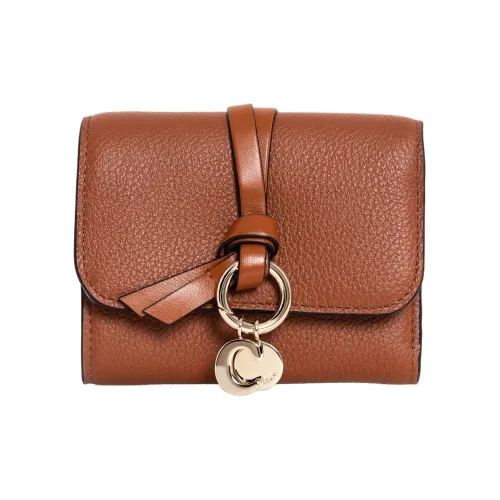 Chloe Alphabet Телячья кожа Кошелек Женские Коричневый