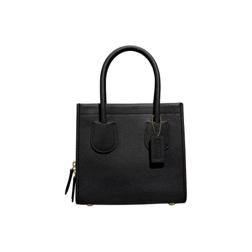 COACH Cashin Natural Pebble Кожа Тоут Сумка Сумка для покупок Сумка через плечо Сумка Маленькая Женская Черная