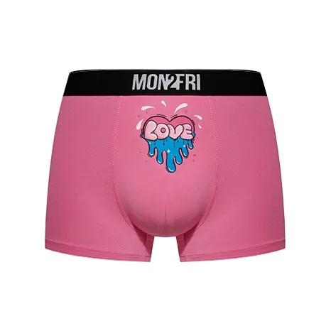 Mon 2 Fri Розовое Сердечко Стиль 1 Упаковка Розовые Мужские Боксеры