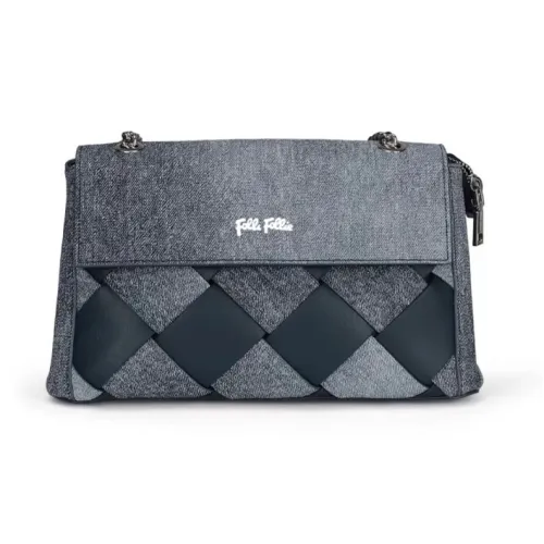 Folli Follie ПУ (полиуретан) Сумка-тоут Сумка для покупок Сумка через плечо Сумка на плечо Женская Синяя