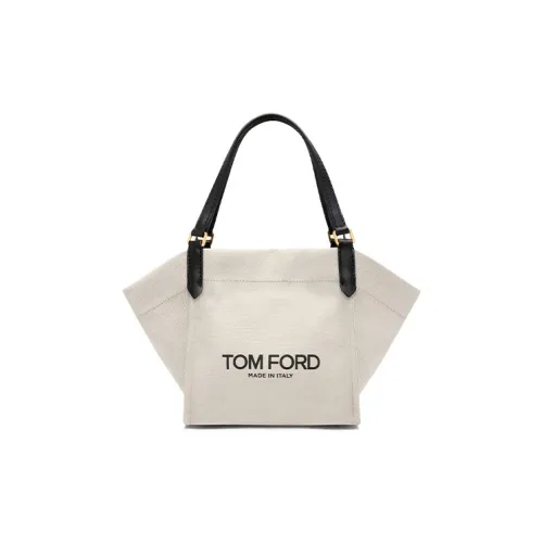 TOM FORD Холст с хлопком холщовая сумка тоут-сумка сумка для покупок сумка через плечо сумка среднего размера женская белая