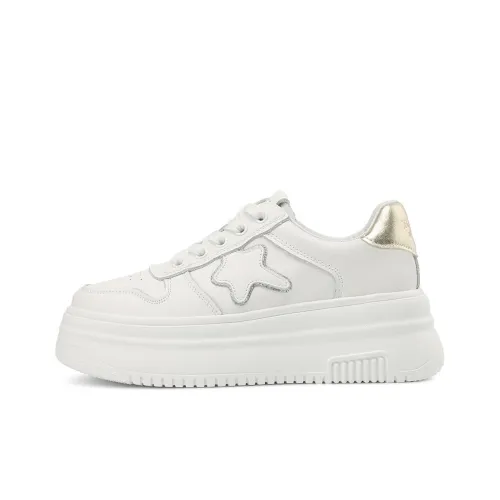 Rosa Bianca Термический Легкий Дышащий Увеличивающий Высоту Низкие Кроссовки для Скейтбординга Женские