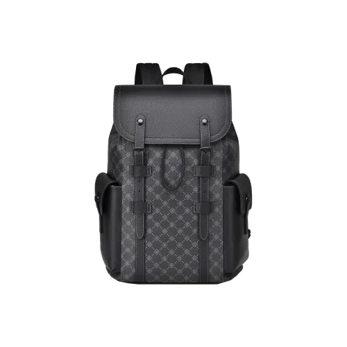 Elsvet ПВХ Рюкзак и Ноутбук Сумка Стандартная Унисекс Черный Серый Белый