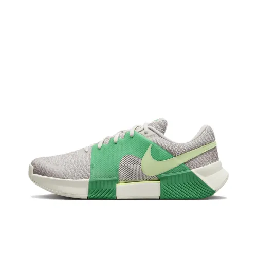 Nike GP Challenge 1 ZM Hc PRM Slip-resistant Low Top Tennis Shoes Men's Gray Green Найк GP Challenge 1 ZM Hc PRM Противоскользящие Низкие Кроссовки для Тенниса Мужские Серый Зеленый