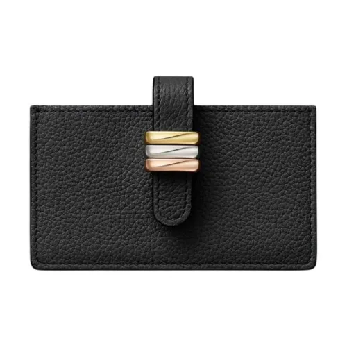 Cartier Trinity Series Кошелек из крупнозернистой коровьей кожи держатель для карт женский черный