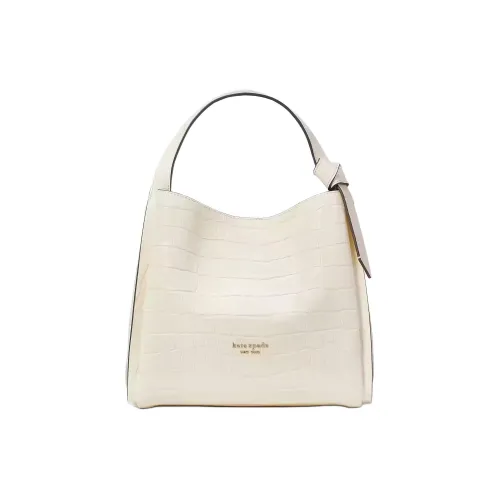 Kate Spade Knott Кожа Тоут Сумка Сумка для покупок Сумка Сумка через плечо Сумка через плечо Средний Женское кольцо Белый
