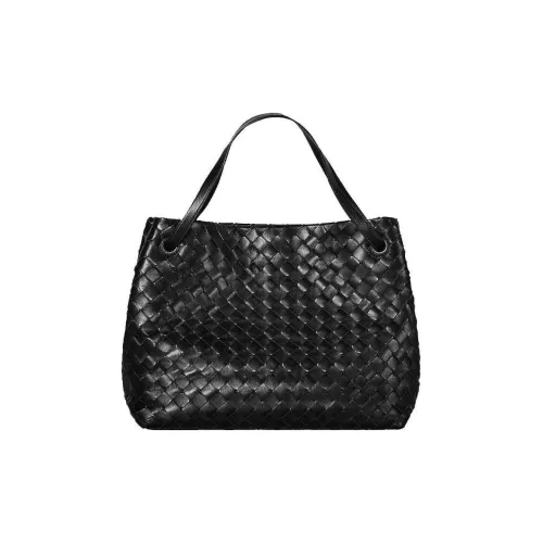 Bottega Veneta Lambskin Tote Bag Shopping Bag Women's Black