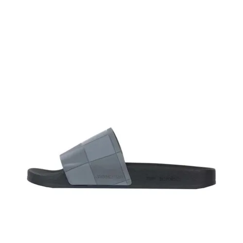 adidas Adilette Slip Resistant Abrasion Resistant Слипоны Мужской Черный Серый