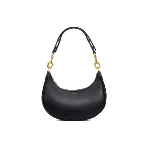 CELINE Гладкая коровья кожа Сумка Сумка через плечо Сумка через плечо Сумка среднего размера Женская Черная