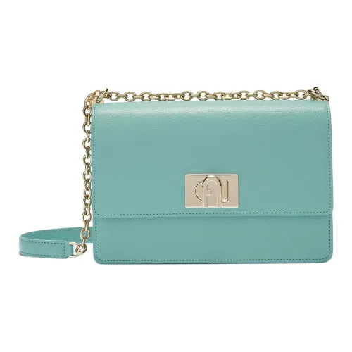 Furla 1927 Collection Текстурированная кожа Сумка через плечо Маленькая Женская Медно-зеленая