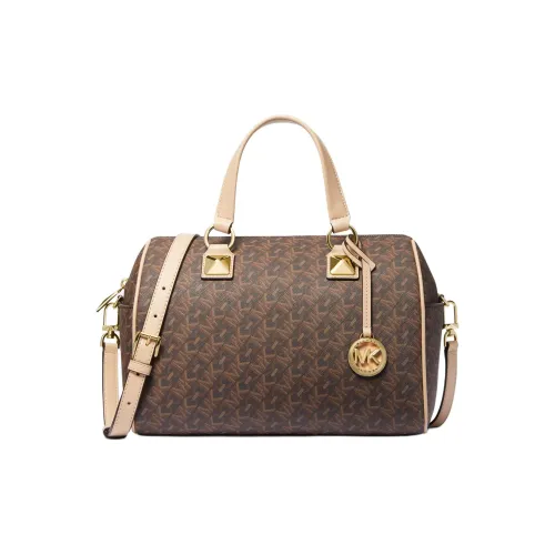 MICHAEL KORS Grayson Искусственная кожа Сумка через плечо Сумка среднего размера Женская Темно-коричневая