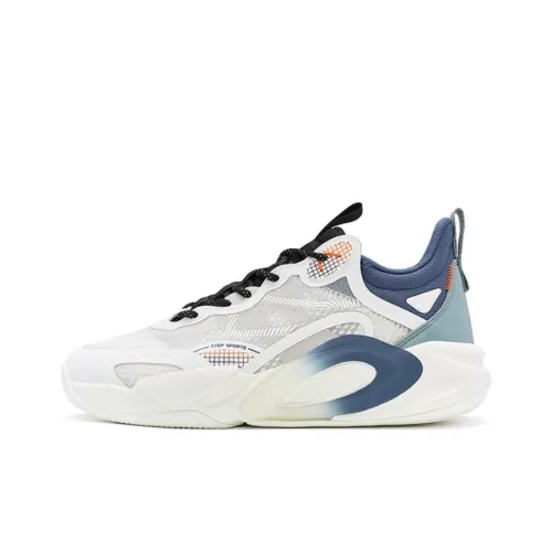 XTEP AG LVL UP 1 Амортизация Устойчивость к истиранию Дышащий Низкий Верх Спортивная Повседневная Обувь Мужская Белый Синий