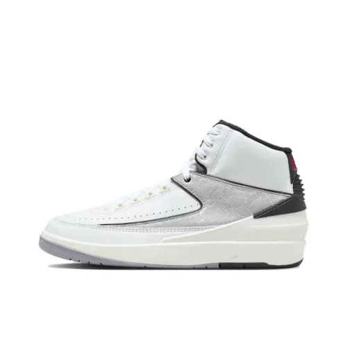 Jordan Air Джордан 2 'Python' Нижняя юбка Resistant MID Топ Винтажные баскетбольные кроссовки Мужской Бело-серый