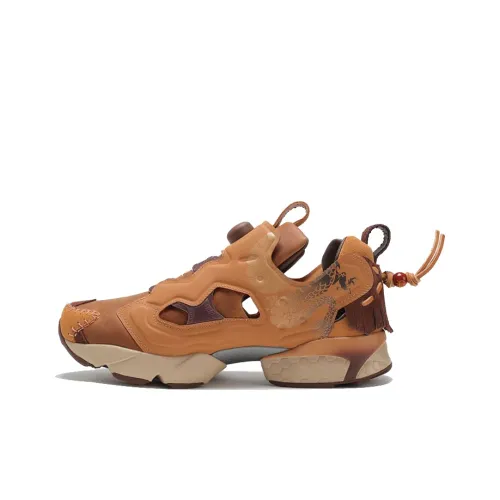 Reebok совместный Instapump Fury Амортизация Поддержка MID Топ Повседневные Беговые кроссовки Унисекс Коричневый Умбра Бежевый