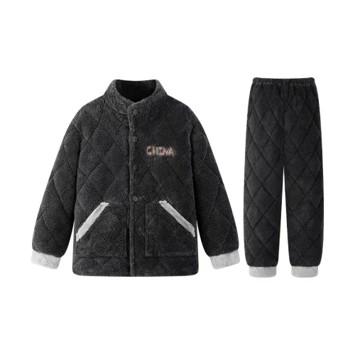 HUAIERWEI Пижамный комплект мужской черный