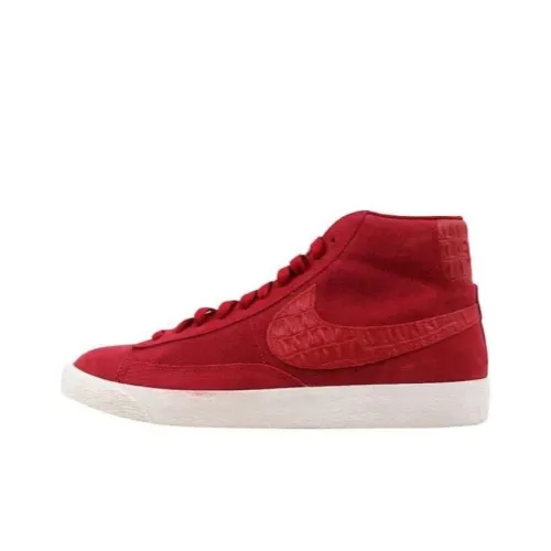 Nike Blazer Амортизация Износостойкий MID Топ Скейтборд Кроссовки Унисекс Красный
