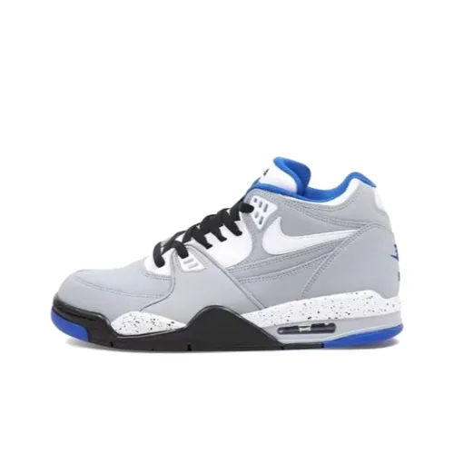 Nike Air Pilot 89 Амортизация Износостойкий MID Топ Винтажные Баскетбольные Кроссовки Мужские Синий Серый