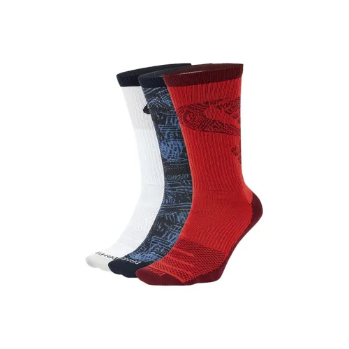 NIKE 1 комплект 3 шт красного цвета/Белый/синий Унисекс MID Носки до икры