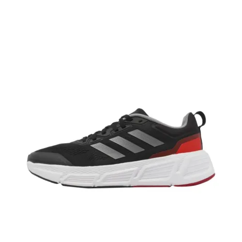 Adidas Shock Absorbers Slip-Resistant Abrasion-Resistant Low-Top Беговые кроссовки Мужские Черный Красный Белый
