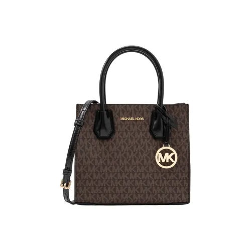 MICHAEL KORS Mercer Холст Сумка через плечо Сумка среднего размера Женская Черная