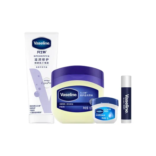 VASELINE Кристальный Гель Крем для рук и губ Наборы для ухода Увлажняющий и гидратирующий 4 предмета комплект