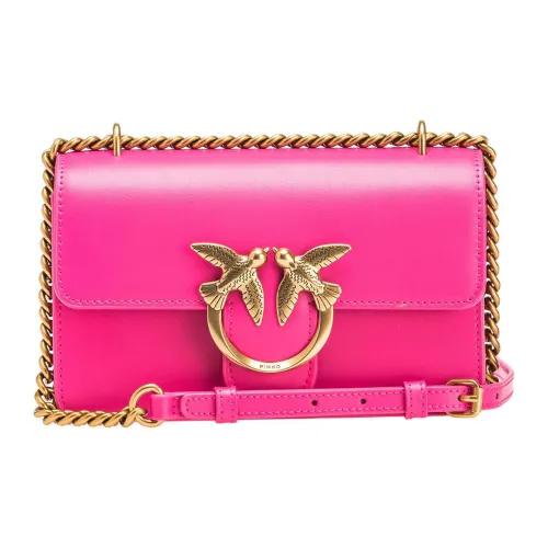 PINKO Love Bag Телячья кожа Сумка через плечо Сумка на плечо Мини Женская Розовая