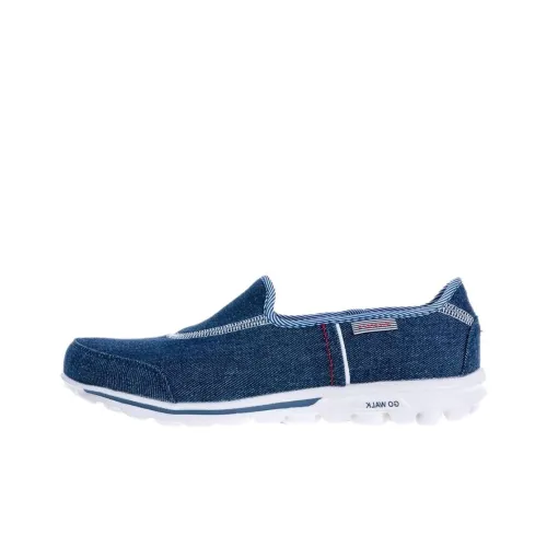 Skechers Go Walk Classic Амортизация Износостойкий Низкий Топ Повседневная Обувь Женская Синяя