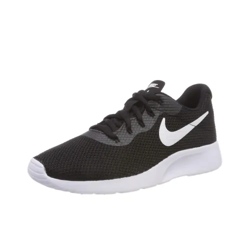 Nike Tanjun Устойчивый к истиранию Дышащий Низкий Топ Тренировочные Беговые кроссовки Женские Черный Белый