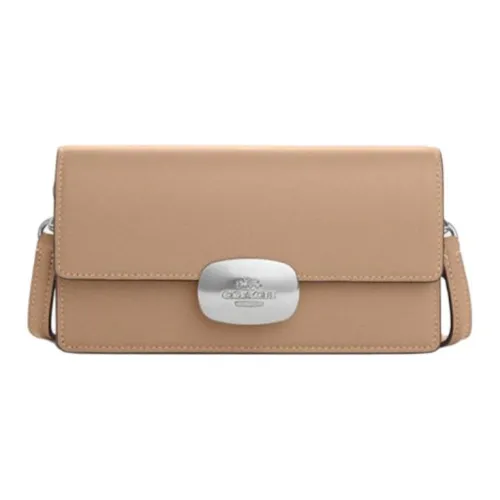 COACH Eliza Коровья кожа Сумка через плечо Маленькая Женская Тауповая