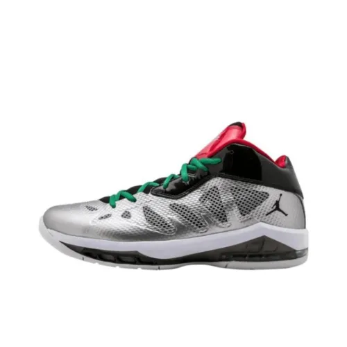 Jordan Melo M8 Slip-Resistant MID Топ Винтажные Баскетбольные Кроссовки Мужские Серебряные