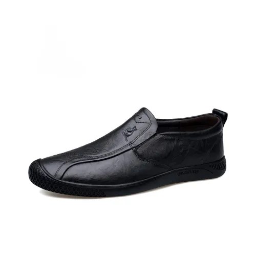 AUSFAMDS Повседневные кожаные туфли с низким верхом мужские