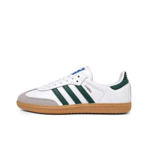 Adidas Originals SAMBA OG Low Топ Скейтборд Кроссовки Унисекс Белый Зеленый Серый