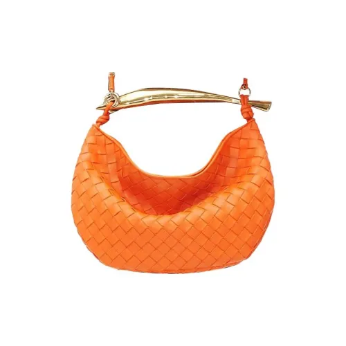 Bottega Veneta Sardine Овчина Одно плечо Сумка Маленькая Женская Папайя