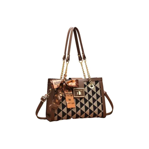 PINK·LAND ПВХ Портативная Сумка через плечо Сумка на плечо Женская Кофейного Черного цвета