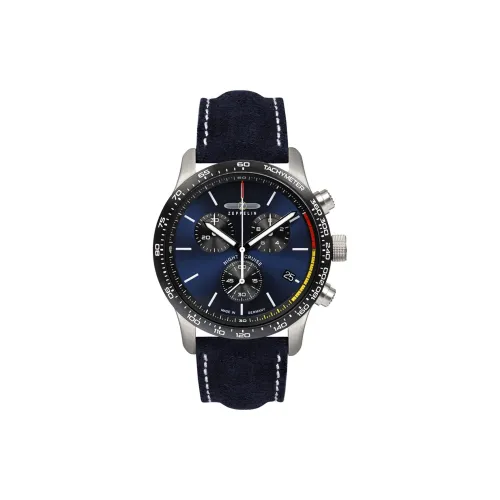 ZEPPELIN Night Patrol Collection Кварцевый механизм Мужские часы Запястье Часы 42 мм Синий циферблат