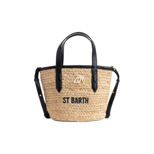 Zadig Voltaire Джутовая хлопковая сумка-ведро сумка через плечо сумка для женщин черная