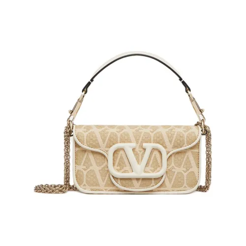 Valentino MINI LOCÒ Рафия Сумка через плечо Сумка Женская Натуральный Айвори Белый